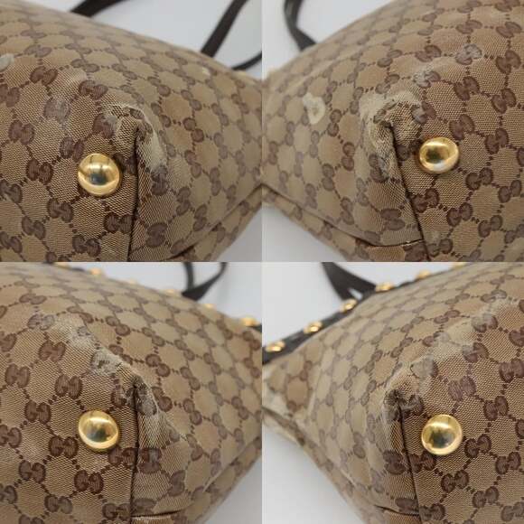GUCCI GG Crystal Tote Bag Coated Canvas Beige Gold - Picture 10 of 13